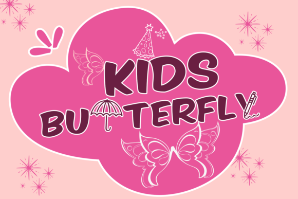 Kids Butterfly Typeface: Playful Charm for Web Design