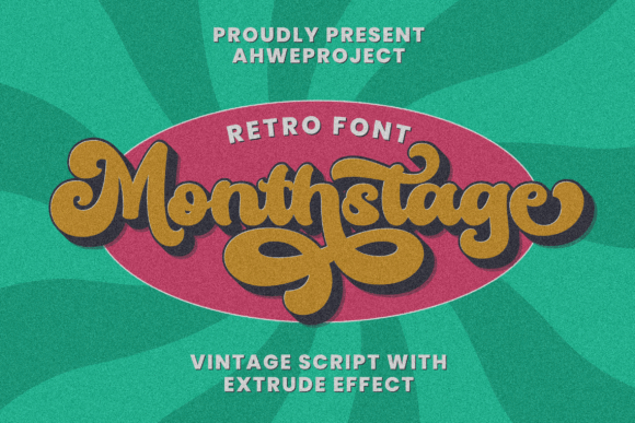Monthstage: A Vintage Display Font for Bold Editorial Design