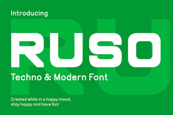 Ruso Font: A Display Typeface Built for Campaign Design