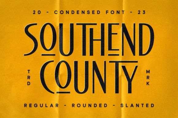 Southend County: A Classic Condensed Font for Handmade Brands